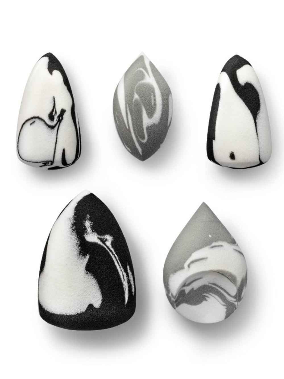 Sonia Kashuk Multisize Latex-Free Makeup Blender Sponge - Marble - 5pk, NEW